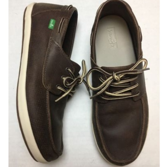 sanuk leather boat shoes